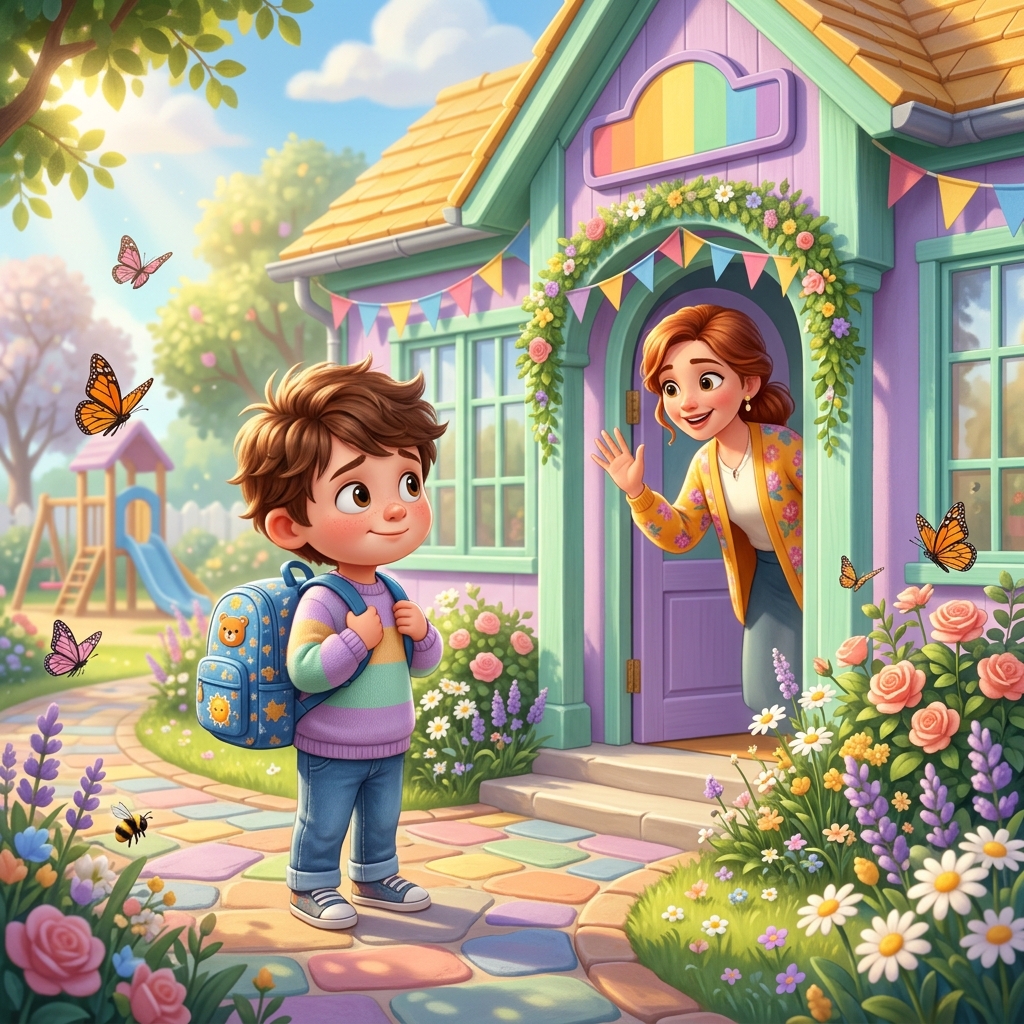 Illustrated story: My First Day at School