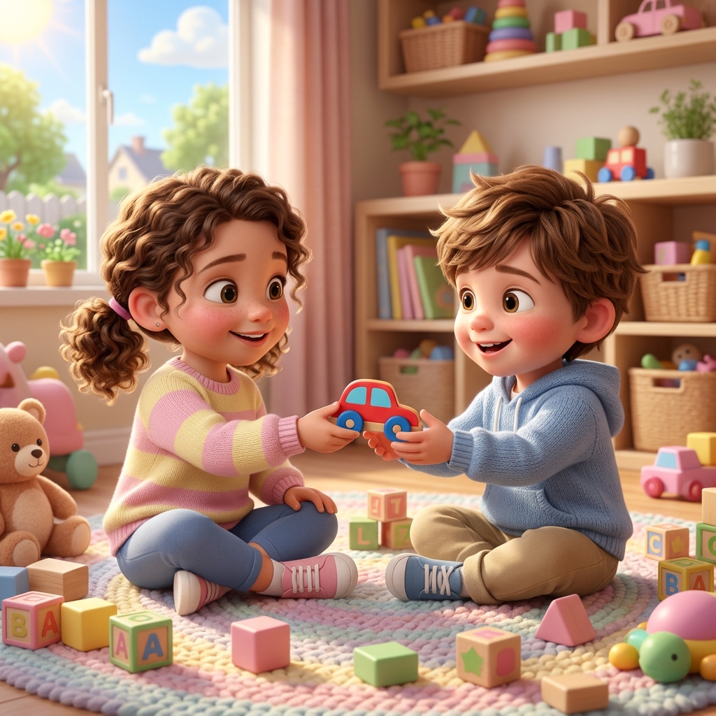 Illustrated story: Learning to Share with Friends